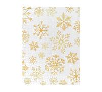 Jigsaw Puzzles 500 Pieces for Adults Families Puzzle Game for The Whole Challenging Puzzles,Gold Snowflake Christmas Xmas White