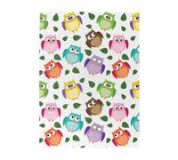 Jigsaw Puzzles 500 Pieces for Adults Families Puzzle Game for The Whole Challenging Puzzles,Owl Pattern With Leaves Closed Crossed Eyes Funny Humor Comic Artistic