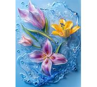 Jigsaw Puzzles 500 Pieces for Adults, Fun Challenging & Brainteasing jigsaw puzzles for adults 500 piece Puzzle Educational Games Home Decoration puzzle(Splash Purple Flowers)