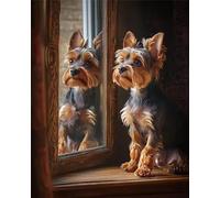 Jigsaw Puzzles 500 Pieces for Adults, Fun Challenging & Brainteasing jigsaw puzzles for adults 500 piece Puzzle Educational Games Home Decoration puzzle(Dog Window Shadow)