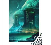 Jigsaw Puzzles 500 Pieces for Adults | Futuristic City Building2 Puzzles | 500 Piece Jigsaw Educational Games Home Decoration Puzzle 500pcs (52x38cm)