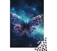 Jigsaw Puzzles 500 Pieces for Adults Galaxy Butterfly Puzzle for Adults Woodenboard Puzzles Family Fun Jigsaws Puzzles 500pcs (52x38cm)