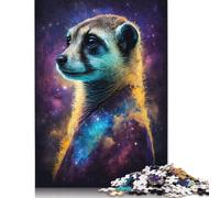 Jigsaw Puzzles 500 Pieces for Adults Galaxy Meerkat Jigsaw Puzzle Set Adult Toys Gift Jigsaw for Home Wall Decoration 500pcs (52x38cm)