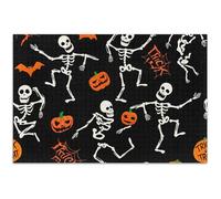 Jigsaw Puzzles 500 Pieces for Adults Game Puzzle Gifts Halloween Dancing Skeletons Unique Puzzle for Adults Animal Art Print, 20.5x14.9 Inch