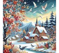 Jigsaw Puzzles 500 Pieces for Adults, House Tree 500 Piece jigsaw puzzles for adults 18x18inch, Fun Educational Puzzle Games, Beautiful Decoration puzzle