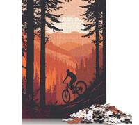 Jigsaw Puzzles 500 Pieces for Adults Mountainbike Forrest Puzzle for Adults Woodenboard Puzzles Family Decoration 500pcs (52x38cm)