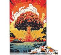 Jigsaw Puzzles 500 Pieces for Adults Mushroom Bomb Jigsaw Puzzles Wooden Puzzle Leisure Toy Educational Game Home Decoration Art Gift 500pcs (52x38cm)