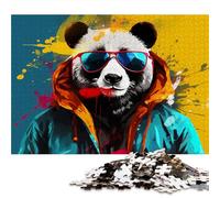 Jigsaw Puzzles 500 Pieces for Adults - Panda - Colorful Abstract Animals 500 Piece Puzzle Educational Games Decoration Puzzle.size:14.9x20.4 inch