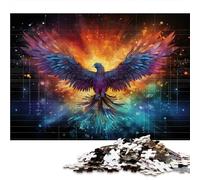 Jigsaw Puzzles 500 Pieces for Adults - Phoenix Mythical Bird - Colorful Abstract 500 Piece Puzzle Educational Games Decoration Puzzle.size:14.9x20.4 inch