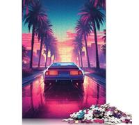 Jigsaw Puzzles 500 Pieces for Adults Pink Blue And Orange Car Jigsaws Puzzle for 500 Piece Puzzles Educational Games 500pcs (52x38cm)