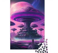 Jigsaw Puzzles 500 Pieces for Adults Pink Planet Puzzle for Adults Woodenboard Puzzles Family Decoration 500pcs (52x38cm)