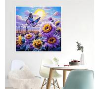 Jigsaw Puzzles 500 Pieces for Adults Purple Butterfly Sunflower, Fun Challenging Jigsaws for adults 500 Piece, Puzzle Educational Games for Families, Home Decoration puzzles