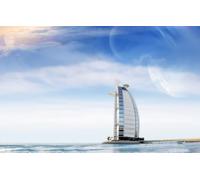 Jigsaw Puzzles 500 Pieces for Adults Puzzle Educational Games Home Decoration Puzzle, Sea, Burj Al Arab, Dubai 52x38CM