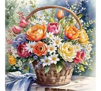 Jigsaw Puzzles 500 Pieces for Adults, puzzles for adults 500 Piece Beautiful Colourful Artwork, Challenging Puzzle Game for Family, Theme:Peony Daisy Rose
