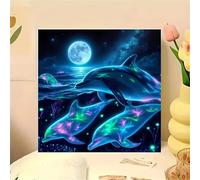 Jigsaw Puzzles 500 Pieces for Adults, puzzles for adults 500 Piece Beautiful Colourful Artwork, Challenging Puzzle Game for Family, Theme:Dolphin Moon Sea