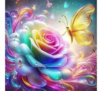 Jigsaw Puzzles 500 Pieces for Adults, puzzles for adults 500 Piece Beautiful Colourful Artwork, Challenging Puzzle Game for Family, Theme:Rainbow Rose