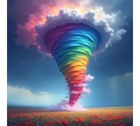 Jigsaw Puzzles 500 Pieces for Adults, puzzles for adults 500 Piece Beautiful Colourful Artwork, Challenging Puzzle Game for Family, Theme:Rainbow Tornado
