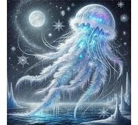 Jigsaw Puzzles 500 Pieces for Adults, puzzles for adults 500 Piece Beautiful Colourful Artwork, Challenging Puzzle Game for Family, Theme:Ice Snow Jellyfish