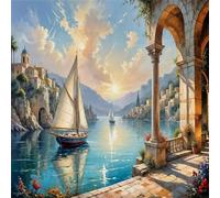 Jigsaw Puzzles 500 Pieces for Adults, puzzles for adults 500 Piece Beautiful Colourful Artwork, Challenging Puzzle Game for Family, Theme:Urban Architecture Sailboat
