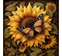 Jigsaw Puzzles 500 Pieces for Adults, puzzles for adults 500 Piece Beautiful Colourful Artwork, Challenging Puzzle Game for Family, Theme:Sunflower Butterfly
