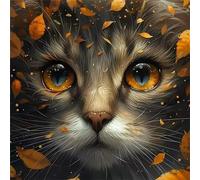 Jigsaw Puzzles 500 Pieces for Adults, puzzles for adults 500 Piece Beautiful Colourful Artwork, Challenging Puzzle Game for Family, Theme:Falling Leaves Cat