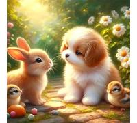 Jigsaw Puzzles 500 Pieces for Adults, puzzles for adults 500 Piece Beautiful Colourful Artwork, Challenging Puzzle Game for Family, Theme:Sunshine Fluffy Dog