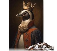 Jigsaw Puzzles 500 Pieces for Adults Royal Penguin Puzzle for Adults Woodenboard Puzzles Family Fun Jigsaws Puzzles 500pcs (52x38cm)