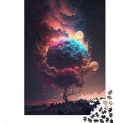 Jigsaw Puzzles 500 Pieces for Adults Space Fantasy Landscape 5 Puzzle for Adults Wooden Board Puzzles Family Decoration 500pcs (52x38cm)