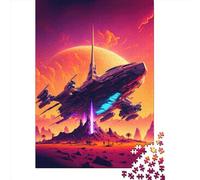 Jigsaw Puzzles 500 Pieces for Adults | Spaceship Sunset1 Puzzles | 500 Piece Jigsaw Educational Games Home Decoration Puzzle 500pcs (52x38cm)