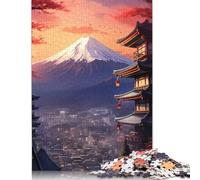 Jigsaw Puzzles 500 Pieces for Adults Sunset at Mount Fuji Jigsaws Puzzle for 500 Piece Puzzles Educational Games 500pcs (52x38cm)