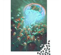 Jigsaw Puzzles 500 Pieces for Adults | Watercolor Jellyfish Art435 Puzzles | 500 Piece Jigsaw Educational Games Home Decoration Puzzle 500pcs (52x38cm)