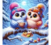 Jigsaw Puzzles 500 Pieces for Adults Winter Dessert Owl, Fun Challenging Jigsaws for adults 500 Piece, Puzzle Educational Games for Families, Home Decoration puzzles