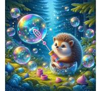 Jigsaw Puzzles 500 Pieces, Jigsaws Hedgehog Bubbles 500 Piece jigsaw puzzles for Adults, Challenge High Difficulty Family Puzzle Game 45x45cm/18x18inch