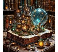 Jigsaw Puzzles 500 Pieces, Jigsaws Magic Castle Book 500 Piece jigsaw puzzles for Adults, Challenge High Difficulty Family Puzzle Game 45x45cm/18x18inch