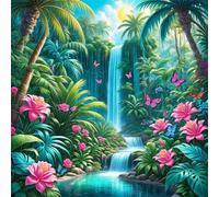 Jigsaw Puzzles 500 Pieces, Jigsaws Tropical Green Plants 500 Piece jigsaw puzzles for Adults, Challenge High Difficulty Family Puzzle Game 45x45cm/18x18inch