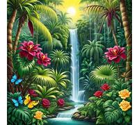 Jigsaw Puzzles 500 Pieces, Jigsaws Tropical Plants 500 Piece jigsaw puzzles for Adults, Challenge High Difficulty Family Puzzle Game 45x45cm/18x18inch