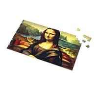 Jigsaw Puzzles 500 Pieces Leonardo Da Vinci'S Mona Lisa: A Masterpiece Reimagined Picture Puzzle Boy Toys Outfoxed Game For Kids(300PCS)