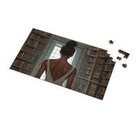 Jigsaw Puzzles 500 Pieces Library Solitude: A Woman'S Quiet Reflection Picture Puzzle Puzzles For Adults 1000 Pieces Jigsaw(300PCS)