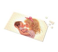 Jigsaw Puzzles 500 Pieces Motherly Love: A Heartwarming Kiss Picture Puzzle 500 Piece Puzzles For Adults Spot It Game For Kids(500PCS)