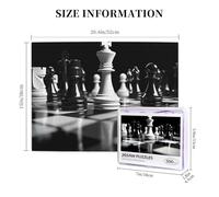 Jigsaw Puzzles 500 Pieces Personalized Wooden Puzzle from Photos black and white chess Puzzles for Adults from Photos Picture Puzzle for Family Wedding Christmas Birthday Gifts