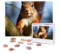 Jigsaw Puzzles 500 Pieces Personalized Wooden Puzzle from Photos Cute Squirrels Puzzles for Adults from Photos Picture Puzzle for Family Wedding Christmas Birthday Gifts