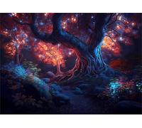 Jigsaw Puzzles 500 pieces,Puzzles for Adults,Challenging Educational Family Activity Games Home Decoration Puzzle Fluorescent Trees,20.5 x 15 Inch