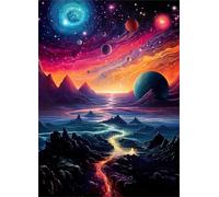 Jigsaw Puzzles 500 pieces,Puzzles for Adults,Challenging Educational Family Activity Games Home Decoration Puzzle Colorful Galaxy Landscapes,20.5 x 15 Inch