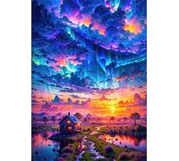 Jigsaw Puzzles 500 pieces,Puzzles for Adults,Challenging Educational Family Activity Games Home Decoration Puzzle Fantasy Cloud Scenery,20.5 x 15 Inch