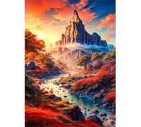 Jigsaw Puzzles 500 pieces,Puzzles for Adults,Challenging Educational Family Activity Games Home Decoration Puzzle Autumn Mountains Rivers,20.5 x 15 Inch
