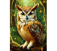 Jigsaw Puzzles 5000 pieces,Puzzles for Adults,Challenging Educational Family Activity Games Home Decoration Puzzle Jungle Owl,71.3 x 41.3 Inch