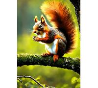 Jigsaw Puzzles 5000 pieces,Puzzles for Adults,Challenging Educational Family Activity Games Home Decoration Puzzle Jungle Squirrel,71.3 x 41.3 Inch