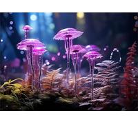 Jigsaw Puzzles 5000 pieces,Puzzles for Adults,Challenging Educational Family Activity Games Home Decoration Puzzle Jungle Purple Plants,71.3 x 41.3 Inch