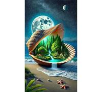 Jigsaw Puzzles 5000 pieces,Puzzles for Adults,Challenging Educational Family Activity Games Home Decoration Puzzle Moon Shell Grove Landscape,71.3 x 41.3 Inch