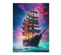 Jigsaw Puzzles 52x38cm/1000pcs Amazing Pirate Ship Puzzle for Adults Brain Teaser Game For Family Fun Unique Birthday And Xmas Gifts 52x38cm/1000pcs